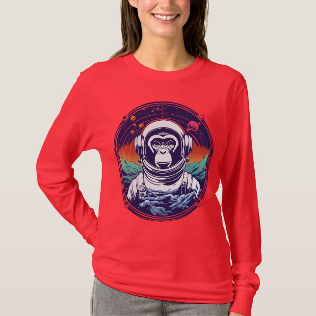 Space Monkey Astronaut T-Shirt (Front)