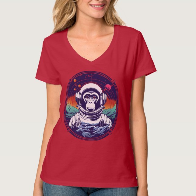 Space Monkey Astronaut T-Shirt (Front)