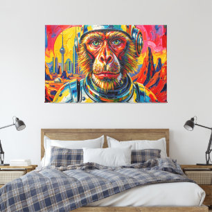 SPACE MONKEY CANVAS PRINT