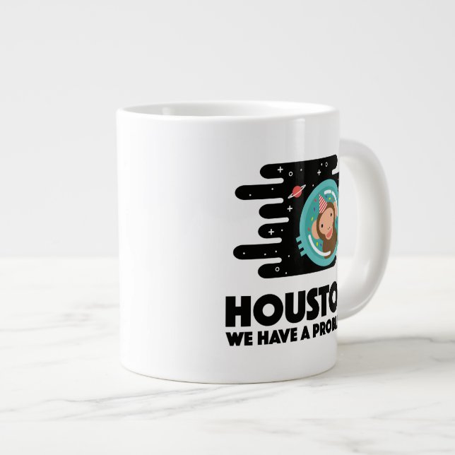 Space Monkey Large Coffee Mug (Front Right)
