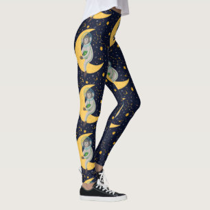 Space Monkey Pattern Leggings