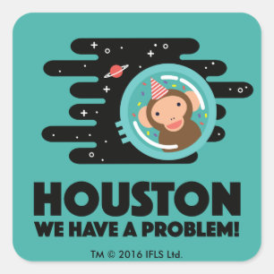 Space Monkey Square Sticker