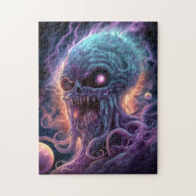 Space Monster Horror Art Jigsaw Puzzle (Vertical)