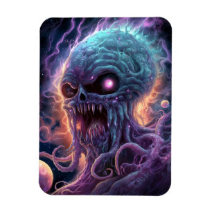 Space Monster Horror Art Magnet