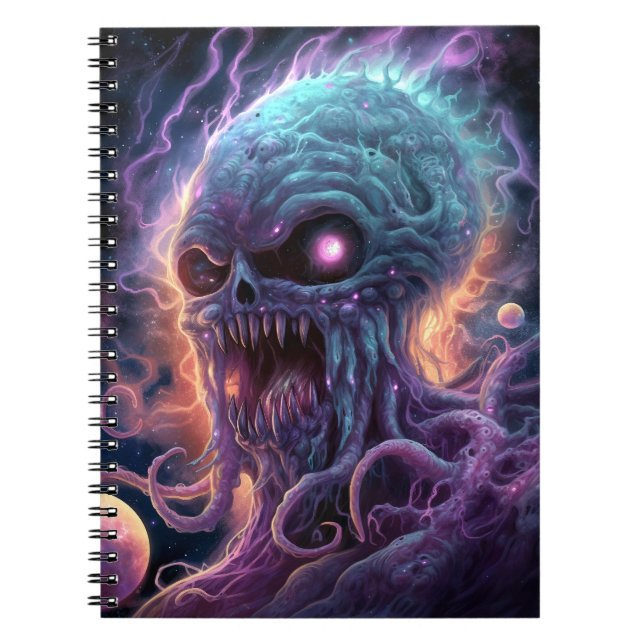Space Monster Horror Art Notebook (Front)