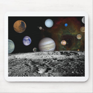 space montage mouse mat