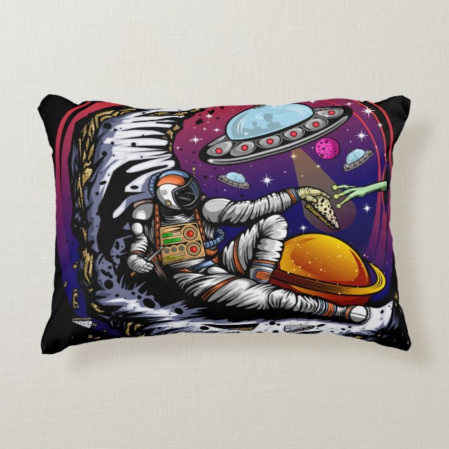Space Moon Cheese Decorative Cushion (Front)