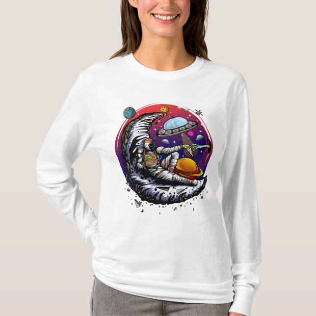 Space Moon Cheese T-Shirt (Front)