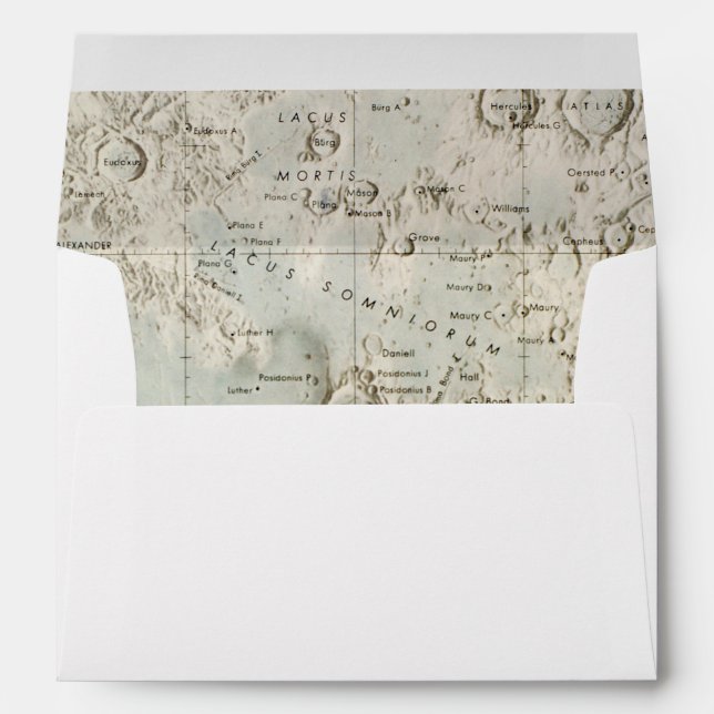 SPACE: MOON MAP, 1972 ENVELOPE (Back (Bottom))