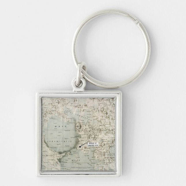 SPACE: MOON MAP, 1972 KEY RING (Front)