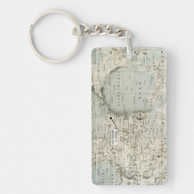 SPACE: MOON MAP, 1972 KEY RING (Front)