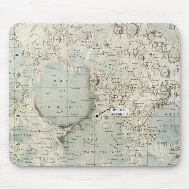SPACE: MOON MAP, 1972 MOUSE MAT (Front)