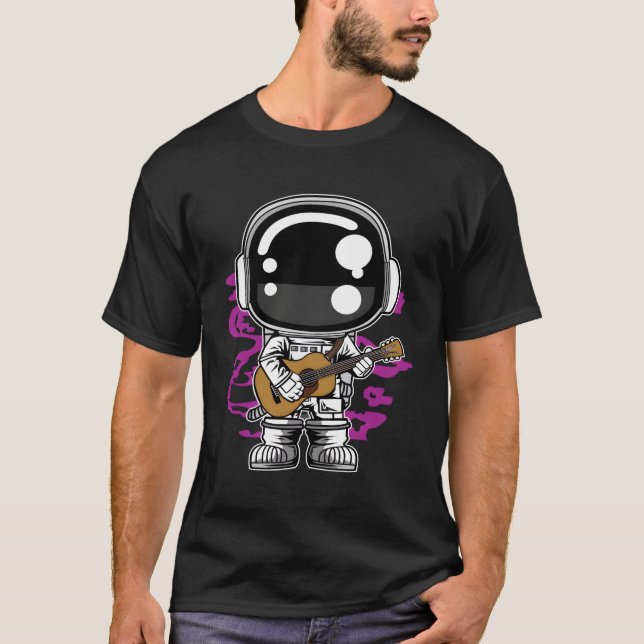 Space Music Moonwalker Guitar T-Shirt (Front)