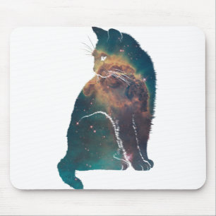 Space Nebula Cat Mouse Mat