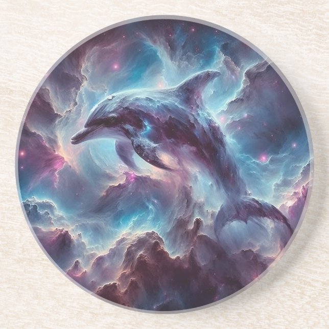 Space Nebula Dolphin Coaster (Front)