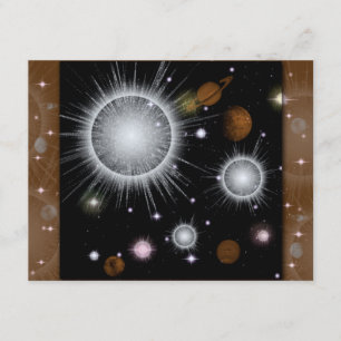 Space nebula glowing star party invitation