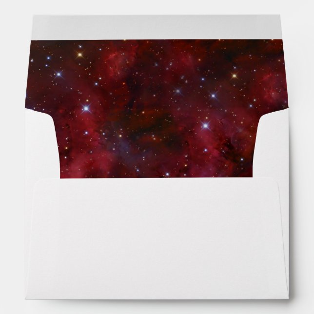 Space Nebula Maroon Galaxy Envelope (Back (Bottom))