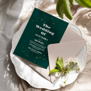 Space Nebula Maroon Galaxy Wedding Invitation