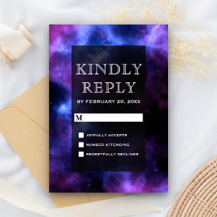 Space Nebula Purple Galaxy RSVP