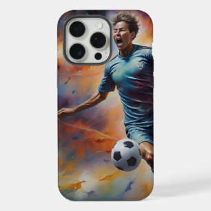 Space Nebula Soccer Shot iPhone 15 Pro Max Case