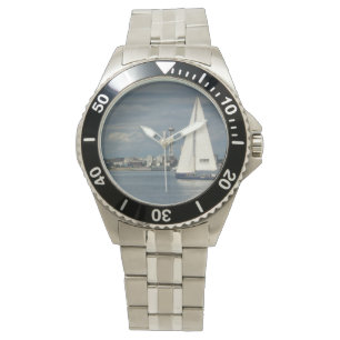 Space Needle and Sailboat Customisable Watch