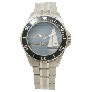 Space Needle and Sailboat Customisable Watch