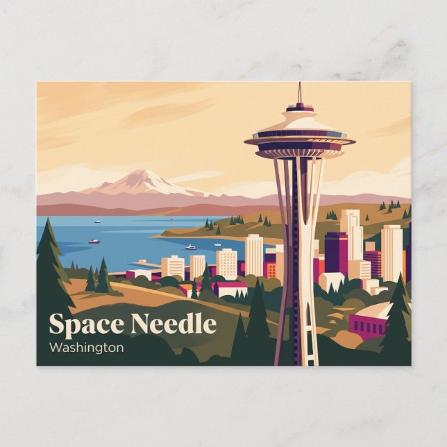 Space Needle Washington Postcard (Front)