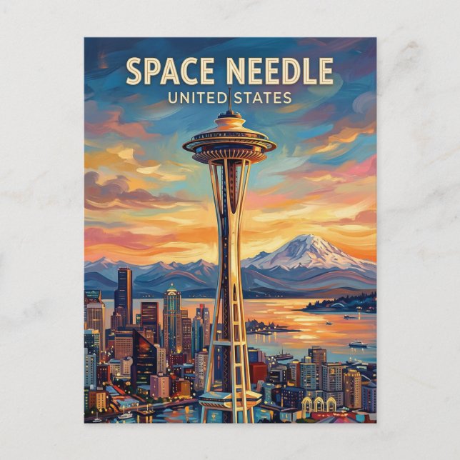 Space Needle Washington State Postcard (Front)
