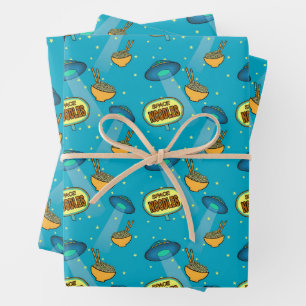 Space Noodles Night Sky Wrapping Paper Sheet