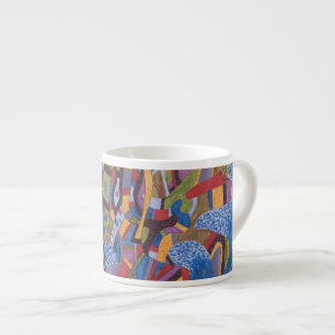 "Space Octopus" Abstract Art Espresso Cup