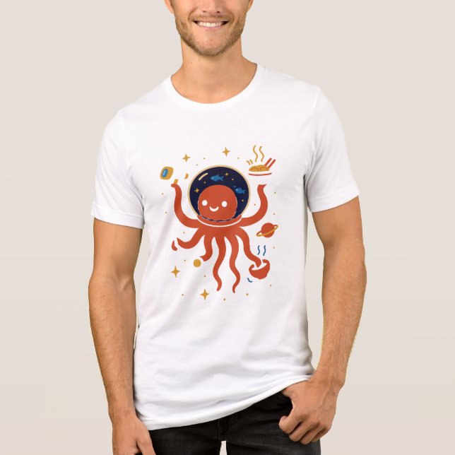 Space Octopus Chef - Cosmic Kitchen Tee (Front)