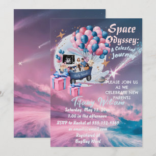SPACE ODYSSEY:Celestial journey /BABY SHOWER Invitation