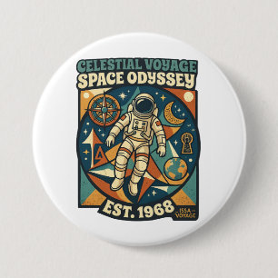Space Odyssey – Cosmic Adventure for Space Lovers 7.5 Cm Round Badge