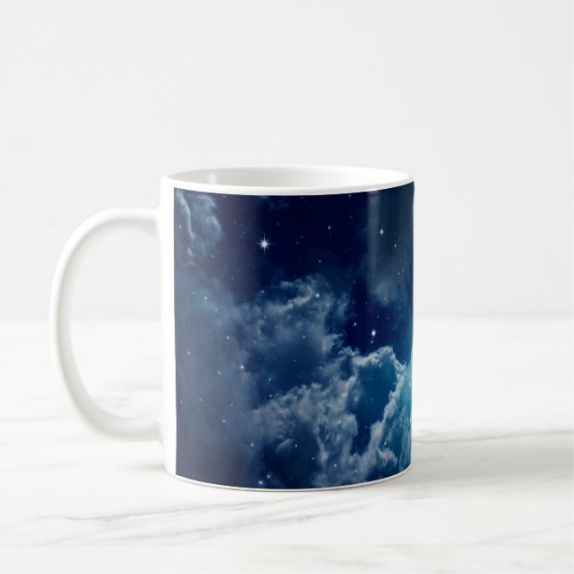 Space of night sky with cloud and starssky,night,b coffee mug (Left)