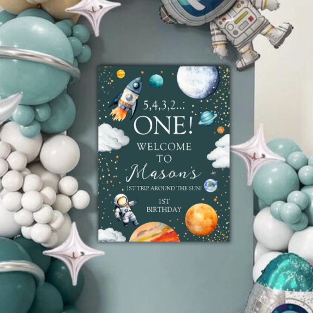 Space One Birthday Welcome Poster (Creator Uploaded)