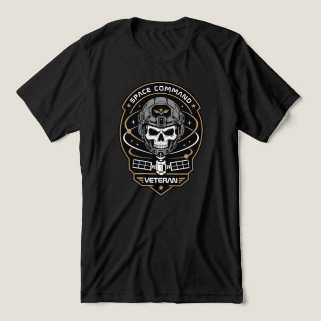 Space Operations Veteran Tactical Crest Tri-Blend Shirt (Design Front)