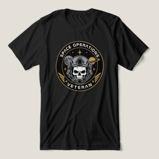 Space Operations Veteran Tactical Skull Tri-Blend Shirt
