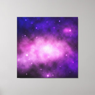 Space or Galaxy Background with Shining Stars  Canvas Print