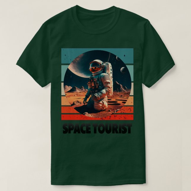 Space ourist Outer Space Outer Space Astronaut Lon T-Shirt (Design Front)