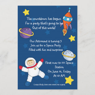Space out birthday invitations