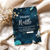  Space Outer Baby Shower Navy Diapper Raffle