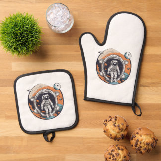 Space oven mitt & pot holder set