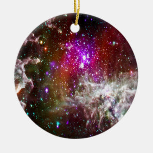 Space - Pacman Nebula Ceramic Tree Decoration