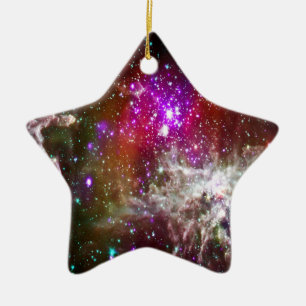 Space - Pacman Nebula Ceramic Tree Decoration