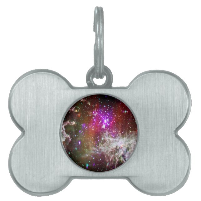 Space - Pacman Nebula Pet Name Tag (Front)