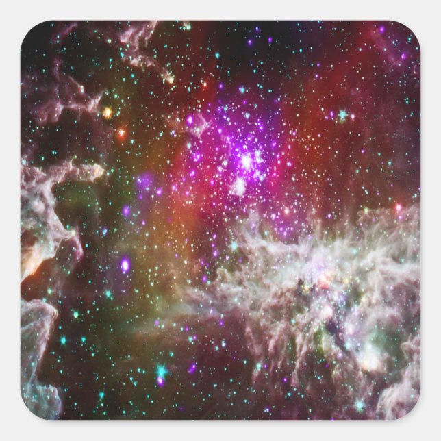Space - Pacman Nebula Square Sticker (Front)