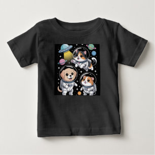 Space Pals – Cute Astronaut Animals Exploring Baby T-Shirt