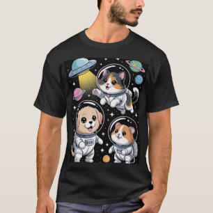 Space Pals – Cute Astronaut Animals Exploring T-Shirt