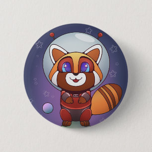 Space Panda Chippy! 6 Cm Round Badge