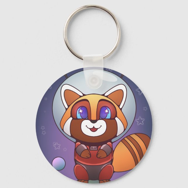 Space Panda Chippy! Key Ring (Front)